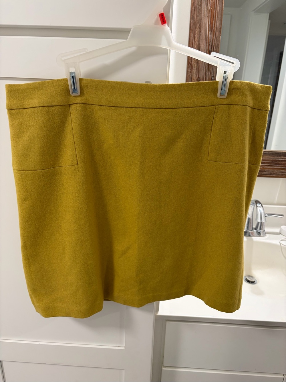 Willi Smith Mustard Olive Mini Skirt